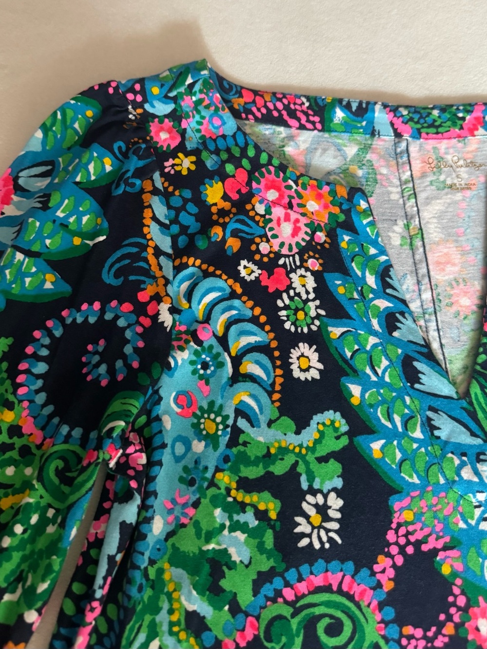 Lilly Pulitzer Cath Tunic Mini Dress/ Take me to the Sea/ paisley print size S - Picture 7 of 10